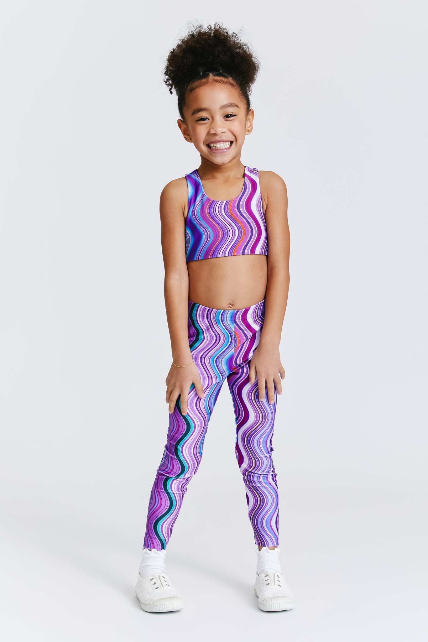 Toddler Leggings in Purple Swirl Stripe Leggings –