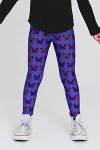 Kids Leggings in Halftone Butterfly