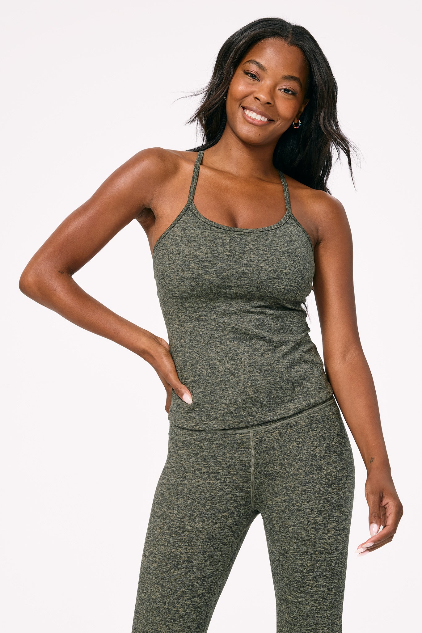 Terez Uniform Green TLC Y-Back Tank| Women's Tops – Terez.com