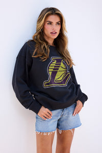 Los Angeles Lakers Gems Logo Crew