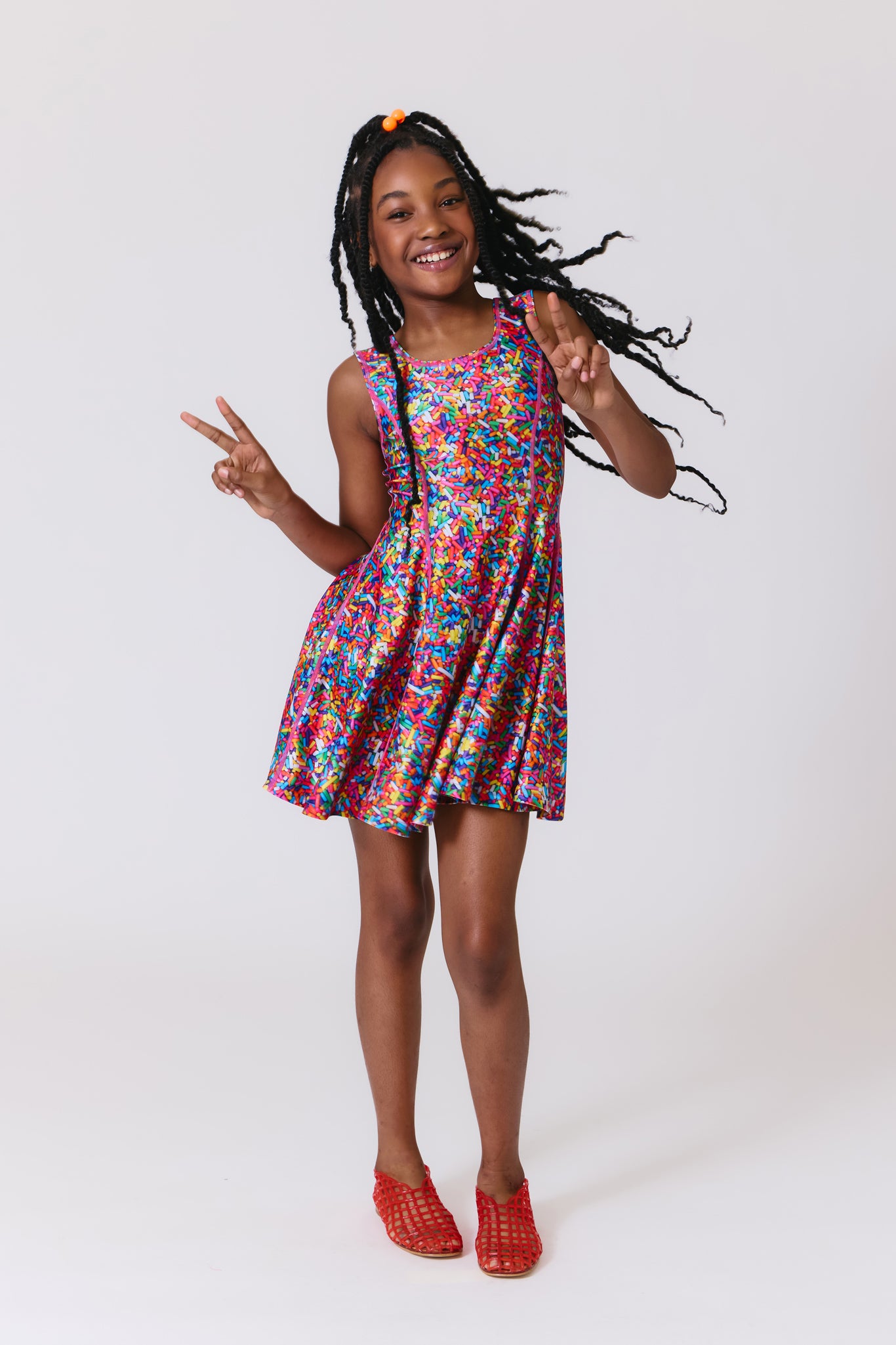 Terez Girls Rainbow Sprinkles Skater Dress | Girls Dress – Terez.com