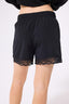 Lace Trim Short in Black
