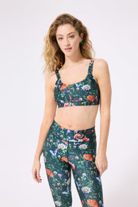 Hi-Shine Scoop Neck Bra in Butterfly Floral