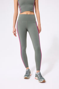 TLC Piping Stripe Legging in Moss