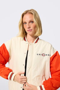 Bears Bomber Jacket in Sugar Swizzle and Orange