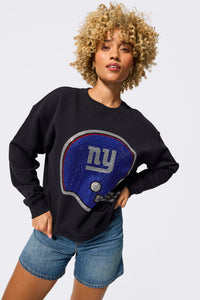 NY Giants Gems Logo Crew with 1976 Helmet