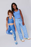 Girls Twill Pant in Cherries on Denim