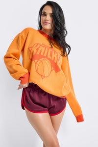 Unisex NY Knicks Logo Sweater in Orange