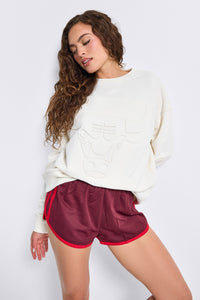 Unisex Bulls Embossed Crew