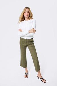 Los Angeles Dodgers Cable Knit Cardigan in Bright White