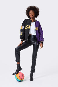Los Angeles Lakers Colorblock Multi Logo Bomber