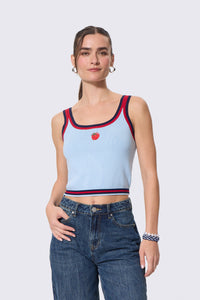Knit Crop Tank with Tomato
