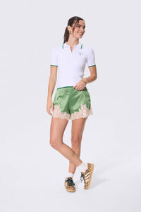 Knit Polo with Tennis Emblem