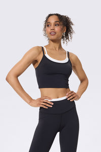 Flex Layered Active Tank in Black and White