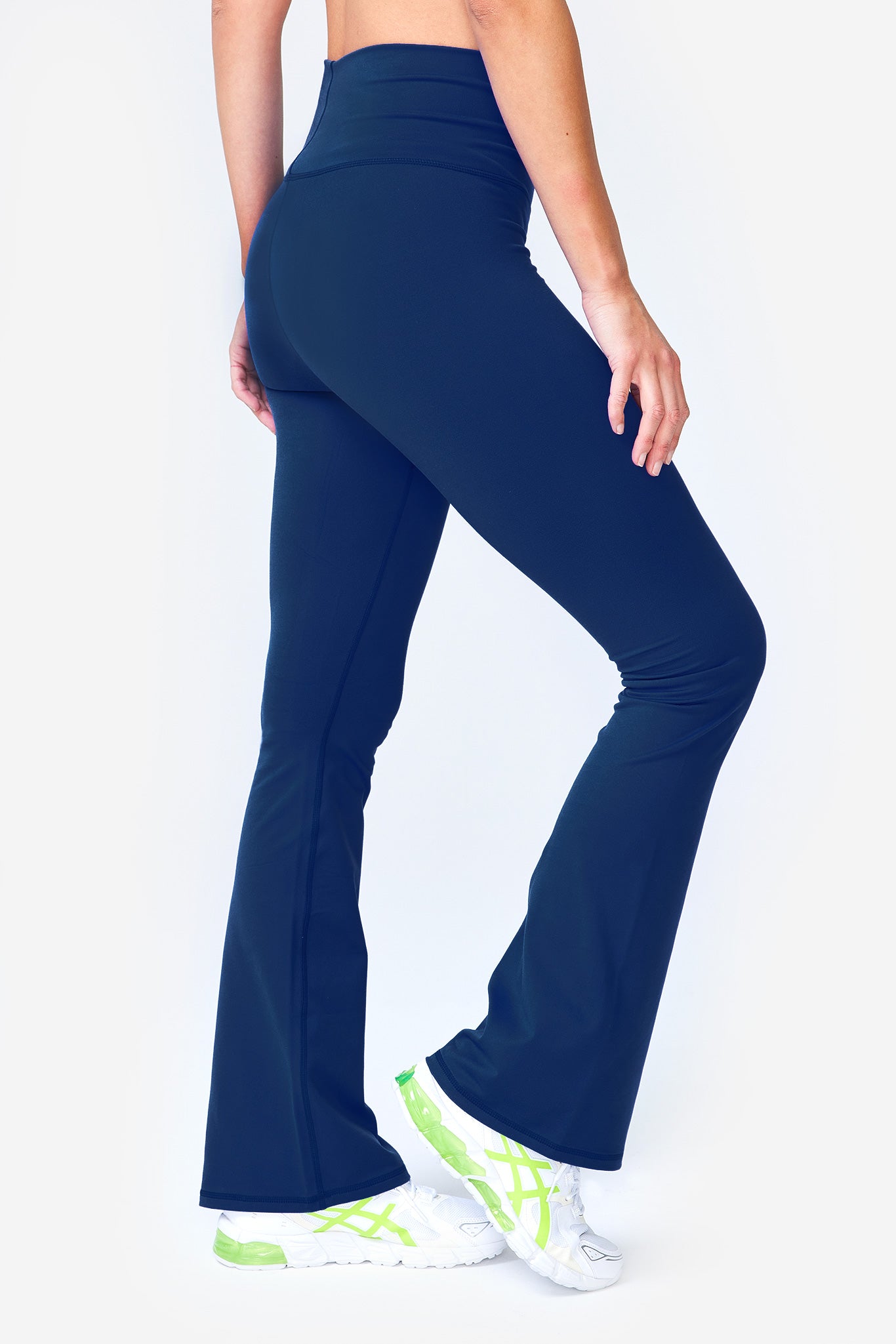 Navy TLC Flare Legging - S / Navy  Flare leggings, Flare legging, Flares