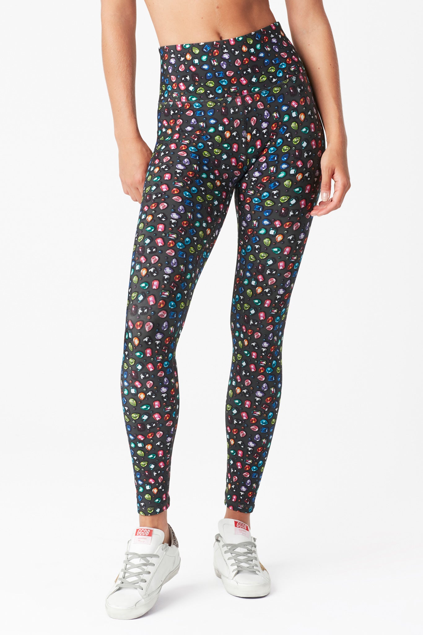 DuoKnit Leggings in Midnight Blue Splatter