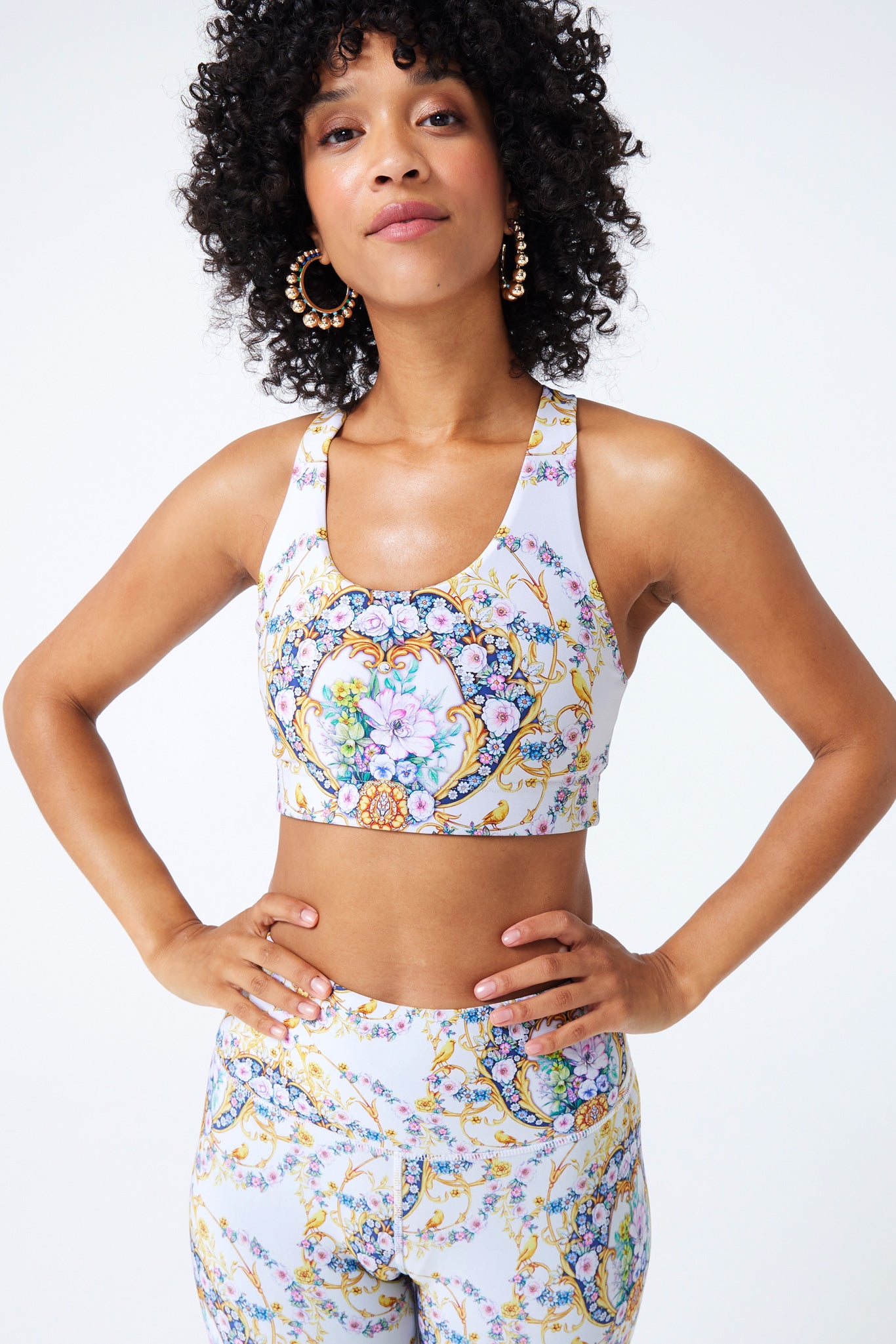 DuoKnit Sports Bra in Gold Baroque –