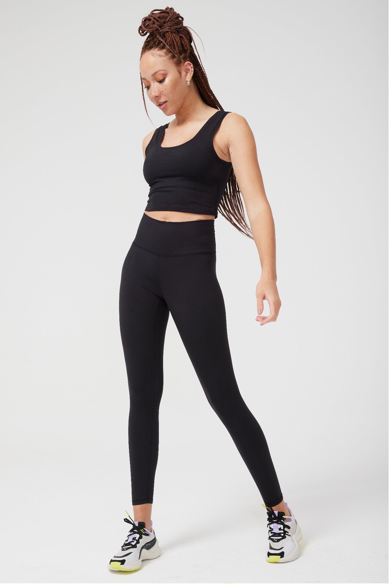 Terez Womens Yoga Fitness Athletic Leggings Black XXS at  Women's  Clothing store