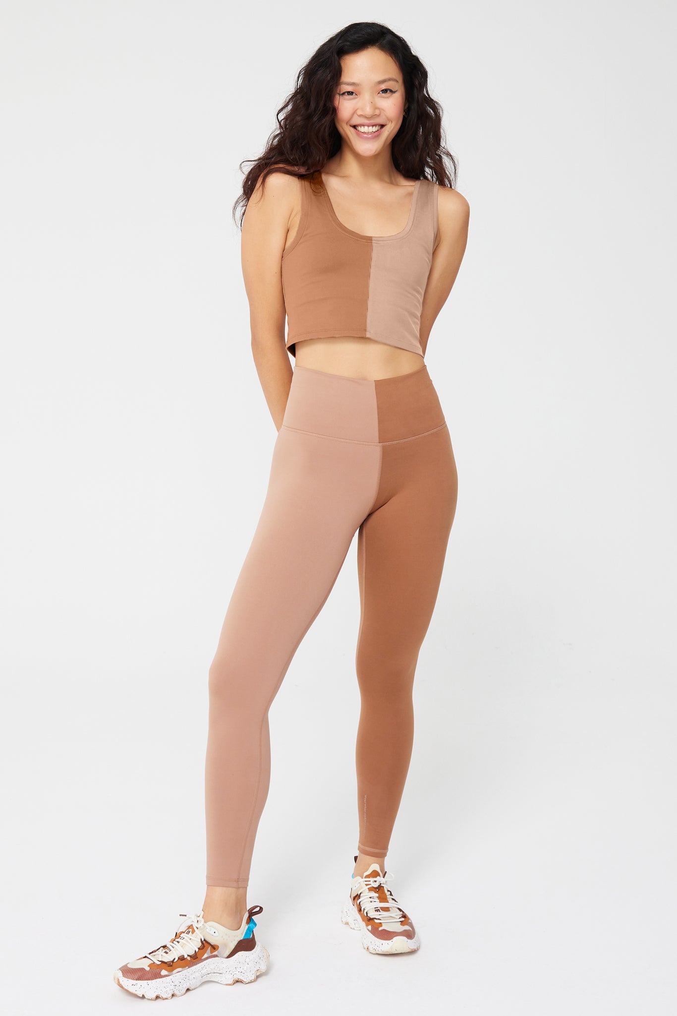 Two Tone TLC Leggings in Aztec and Camel Terez