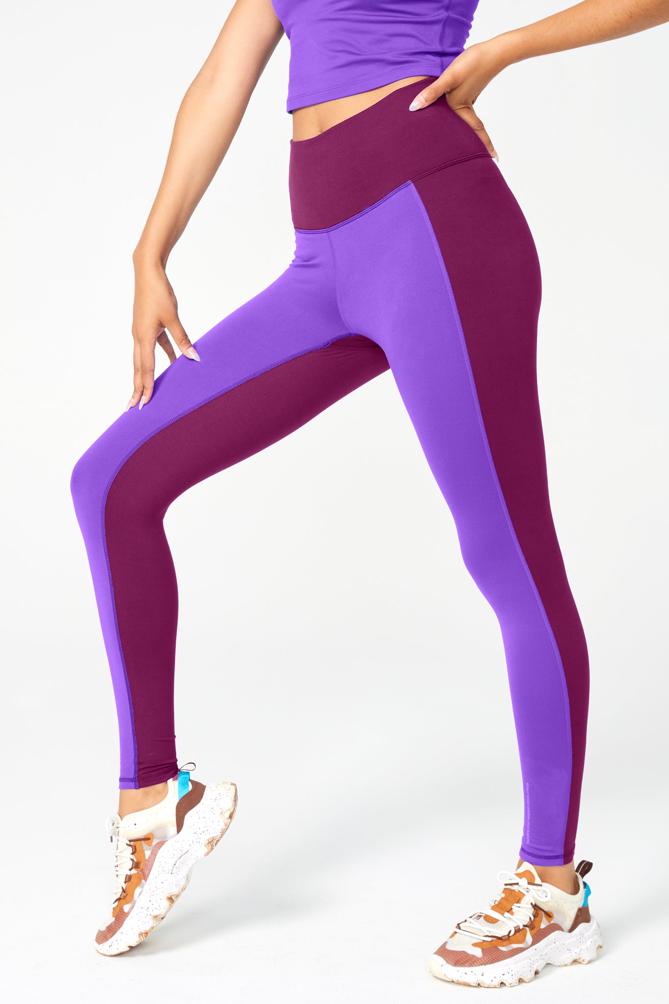 Purple exercise leggings best sale