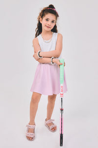 Kids Skater Skirt in Pink Gingham