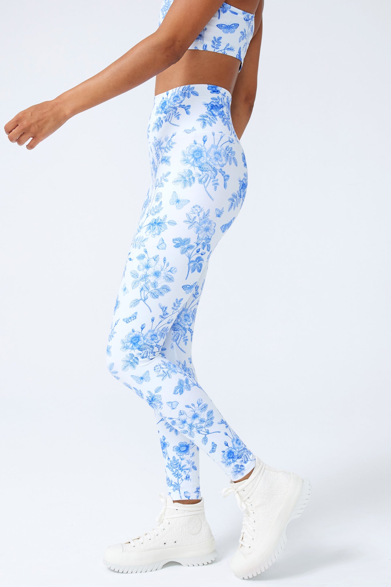 Girls Leggings in Light Blue Fine China –