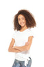 Girls White Tie Front T-Shirt by Terez
