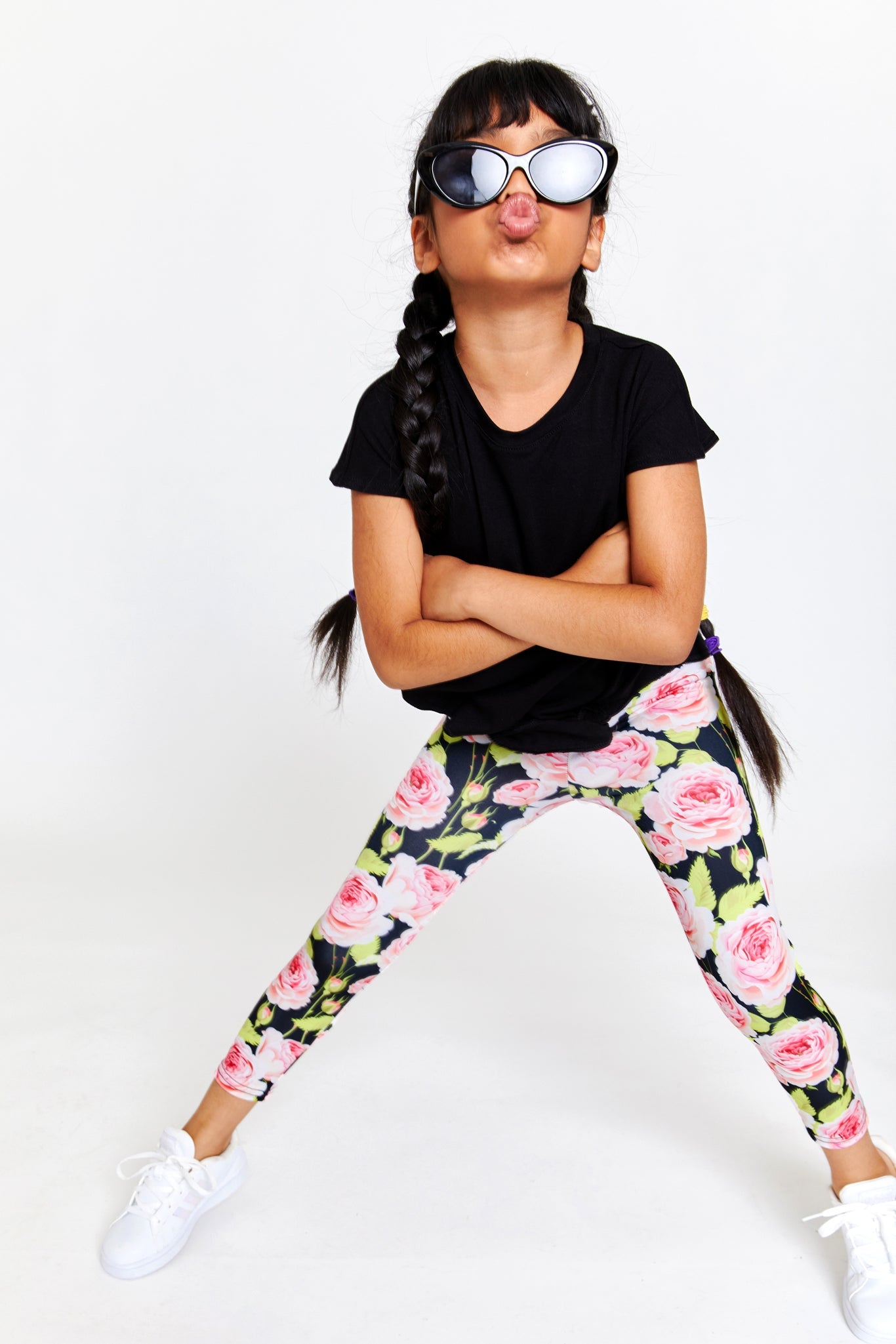 Terez Mini Pastel Floral Girls Leggings