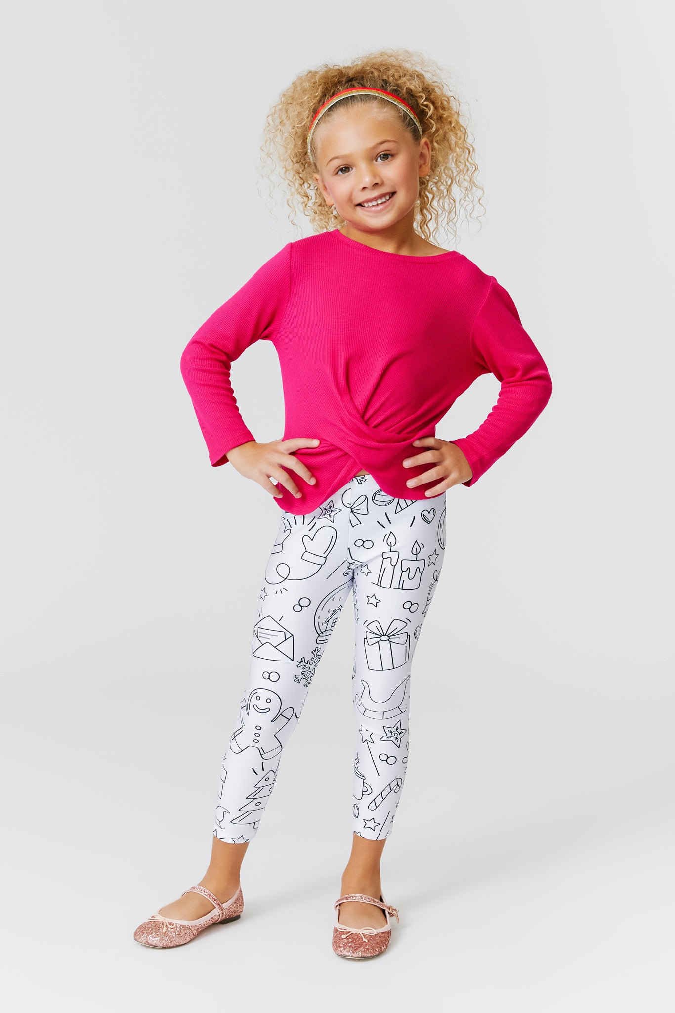 Girls Leggings in Christmas Coloring Book Terez