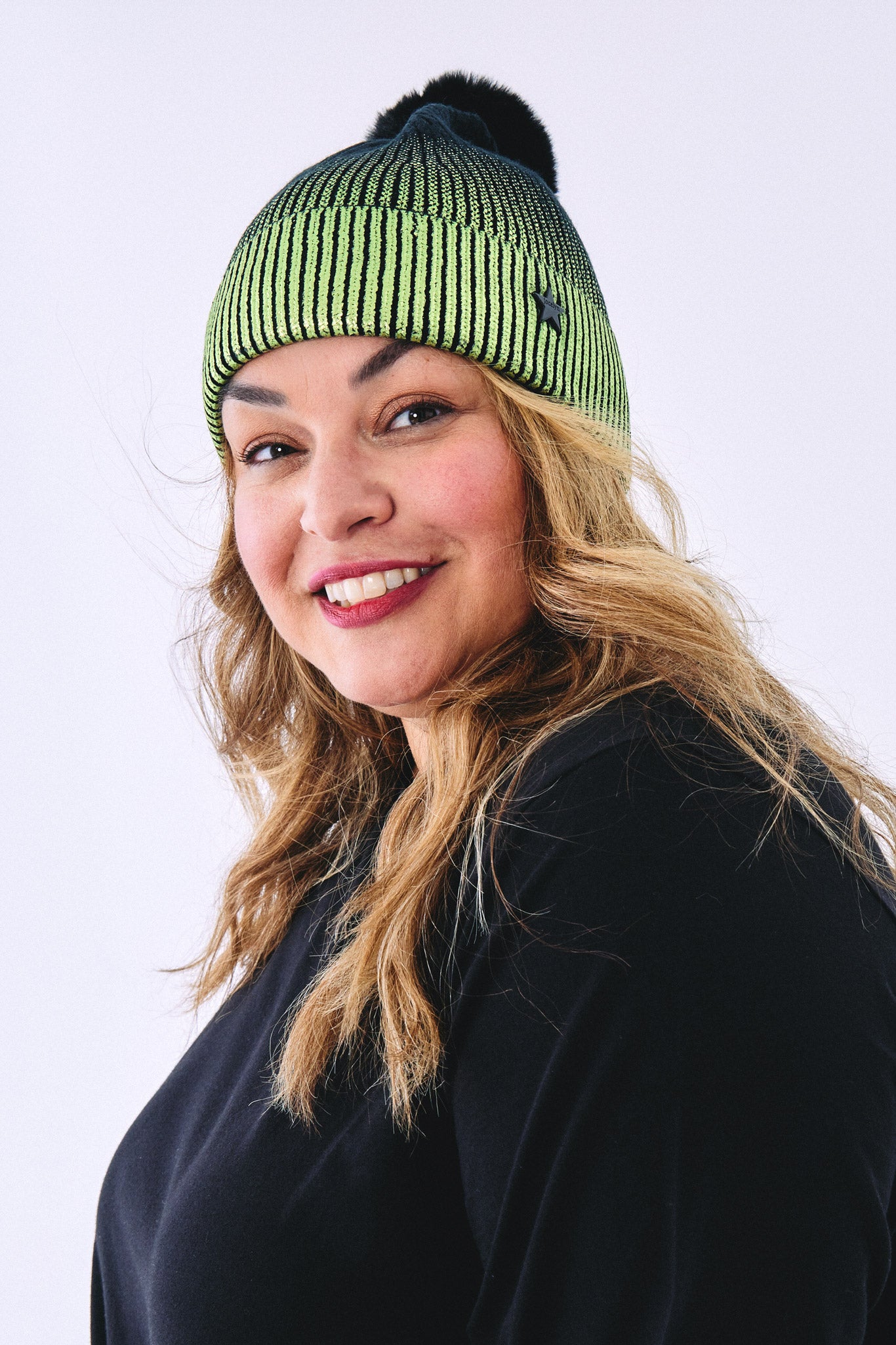 screech protein pistol Terez X Jocelyn Foil Hat in Lime – Terez.com