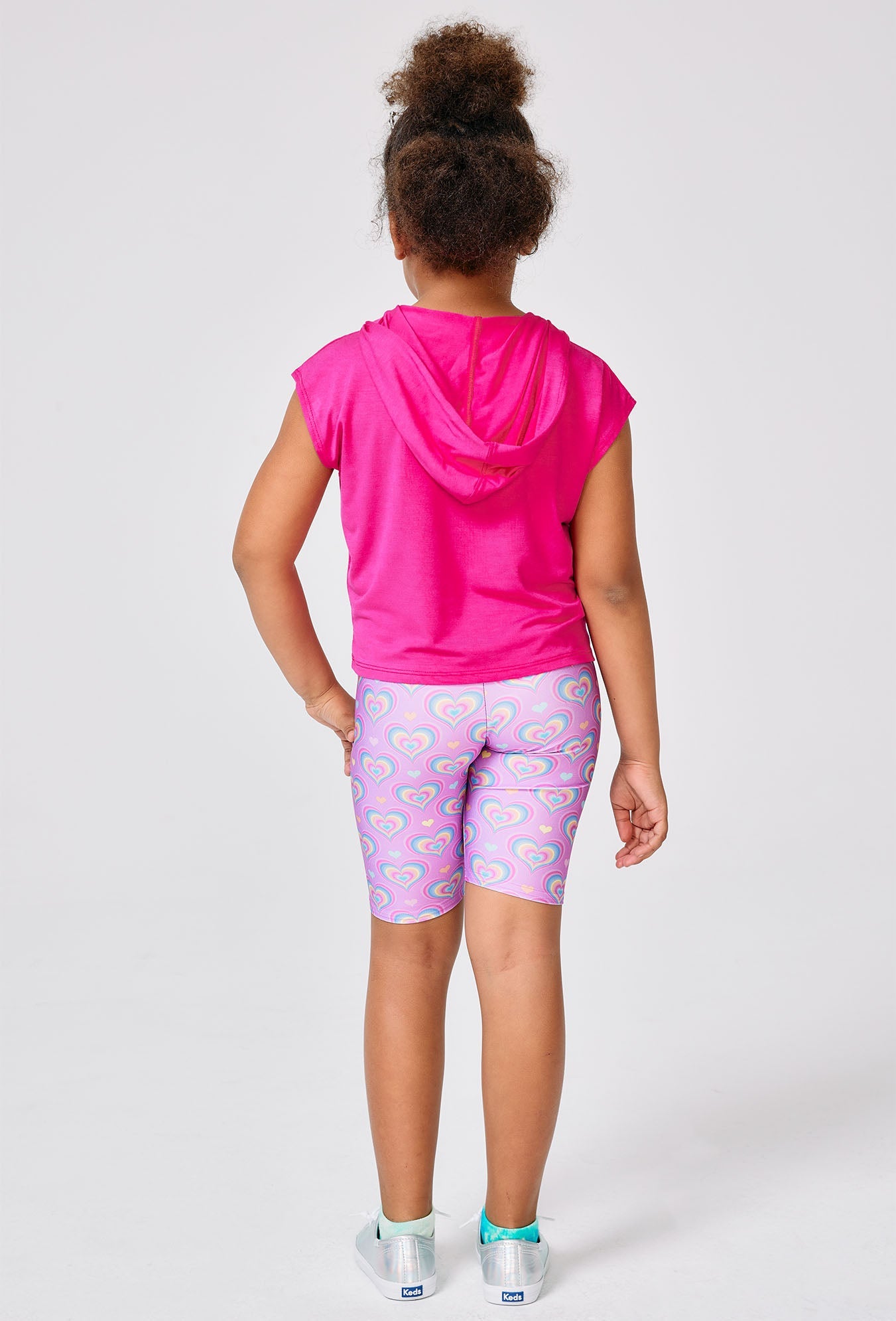 Terez Girls Psychedelic Heart Bike Shorts