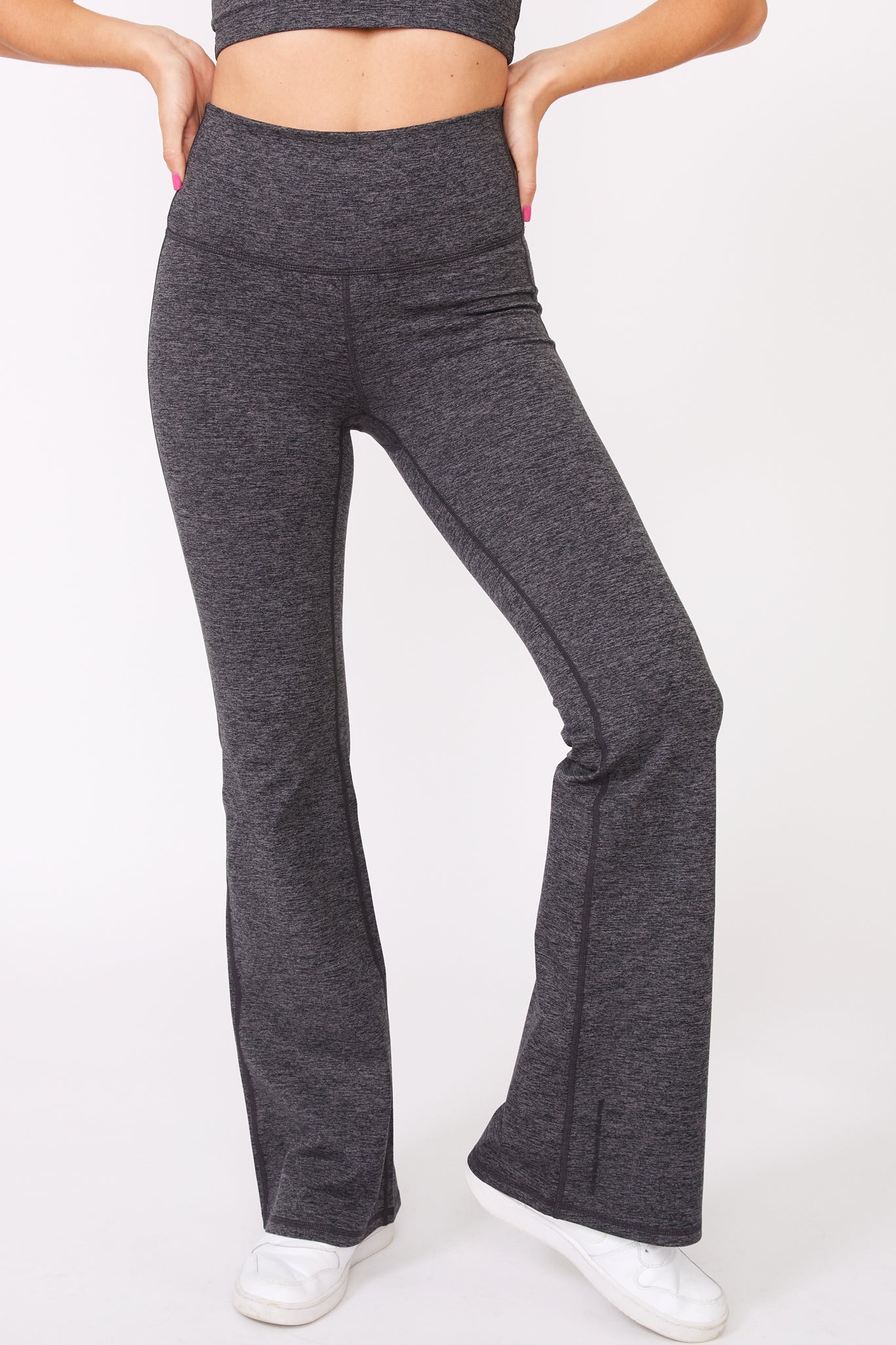 Super Soft Flare Yoga Trousers - Urban Grey, Women's Trousers & Yoga Pants