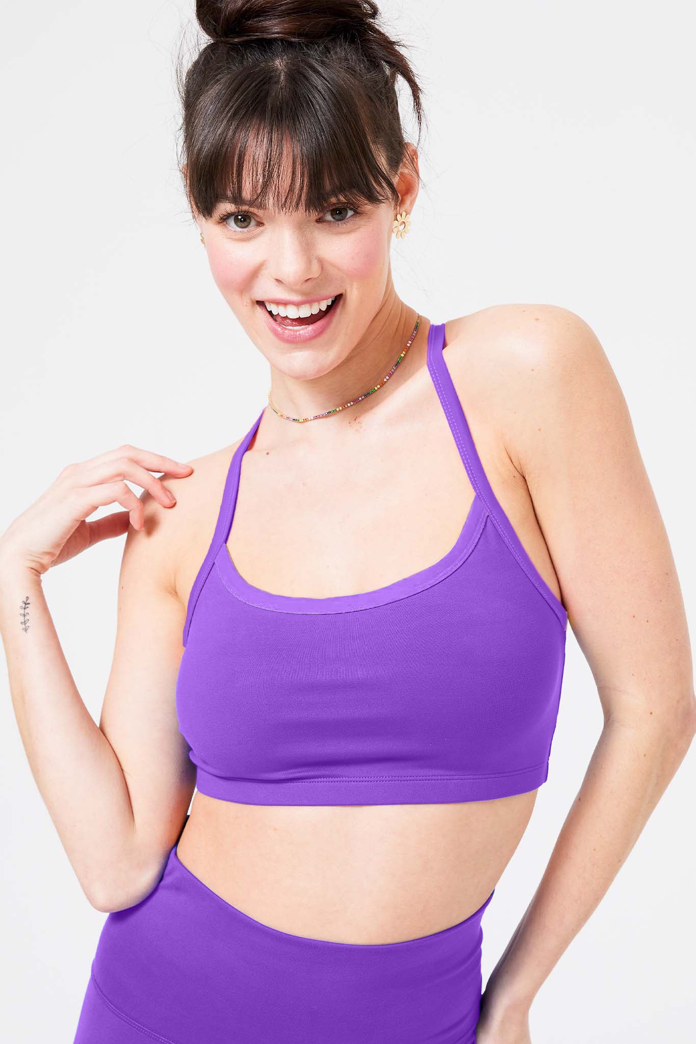 TLC Y-Back Bralette in Super Electric Purple –