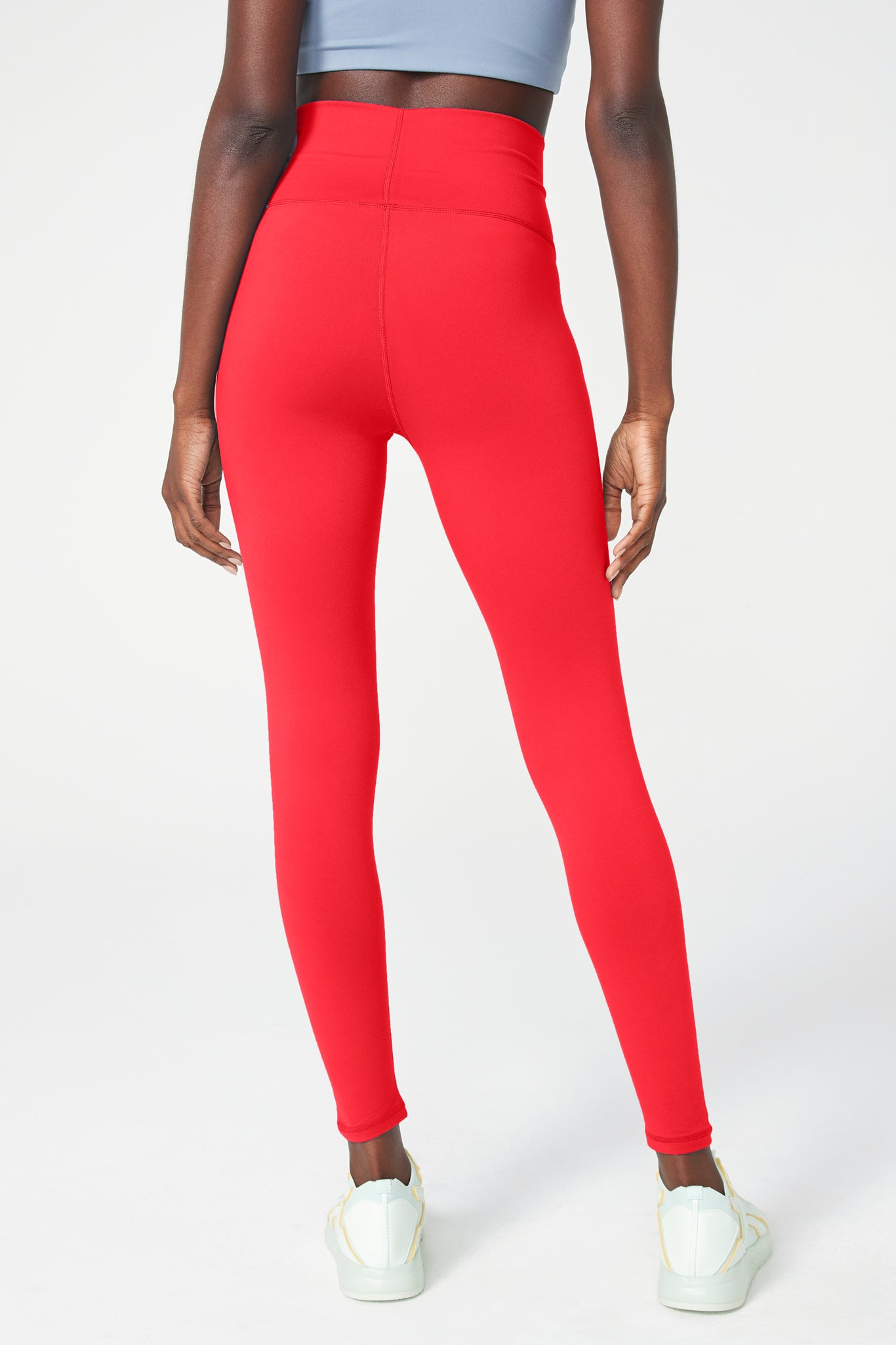 Women's Compression Leggings W/ Pockets - Galaxy Red