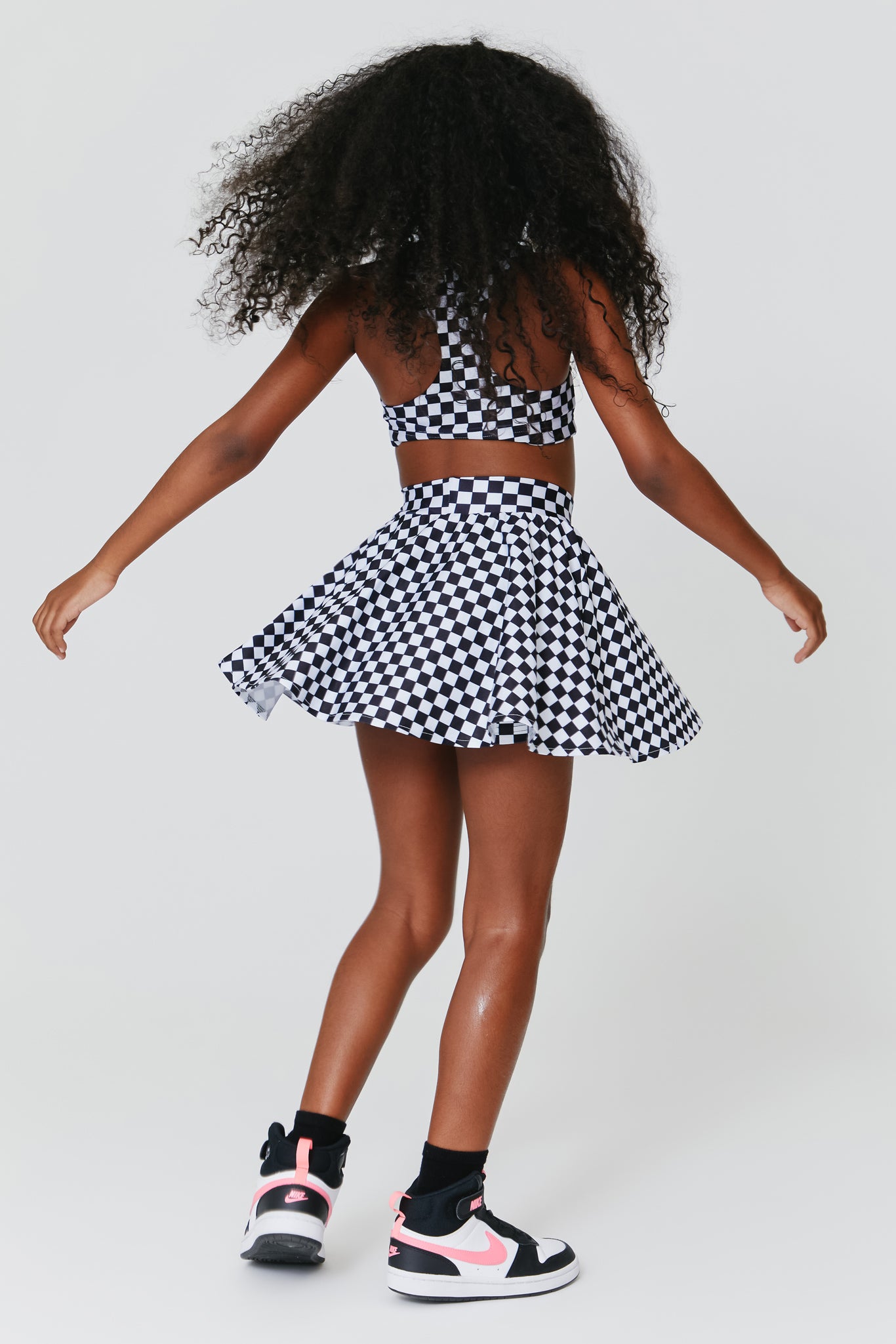 Girls Skater Skirt in Racing Check