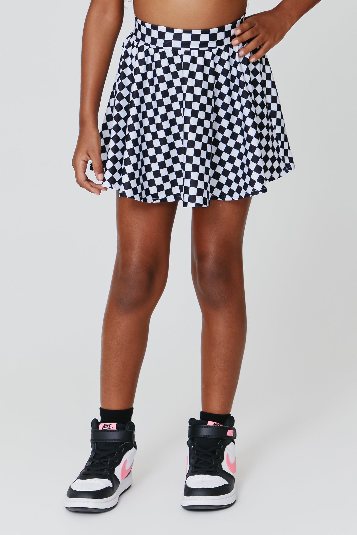 Black and white deals checkered skirt youth