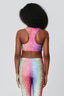Kids Sports Bra in Rainbow Glitter Foil