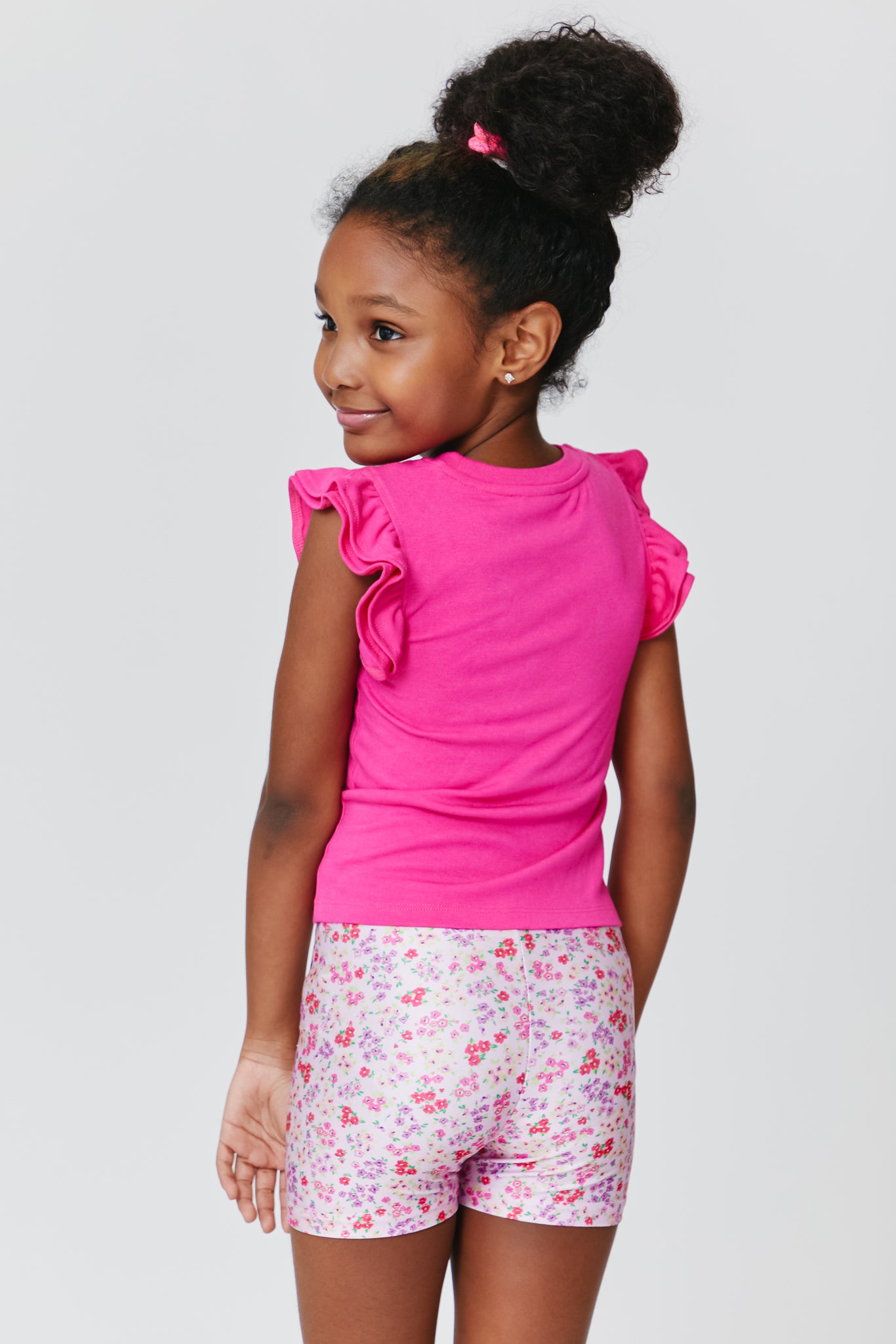 Short ruffle sleeve top shop