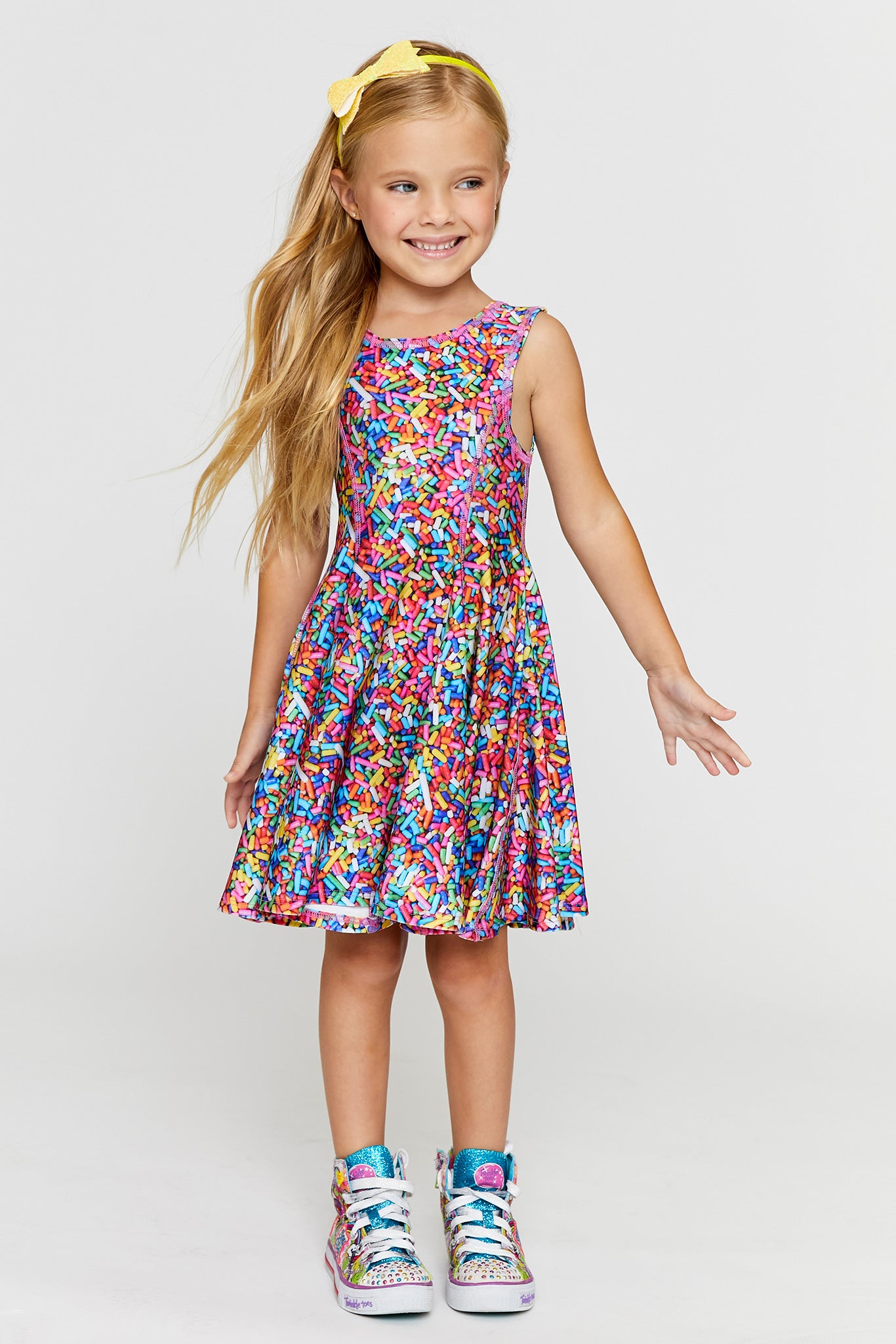 Toddler Skater Dress in Rainbow Sprinkles Rainbow Sprinkles / 2T Toddler Skater Dress in Rainbow Sprinkles Rainbow Sprinkles / 2T