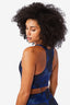 Hi-Shine Sports Bra in Navy Camo Stripe