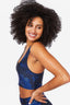 Hi-Shine Sports Bra in Navy Camo Stripe