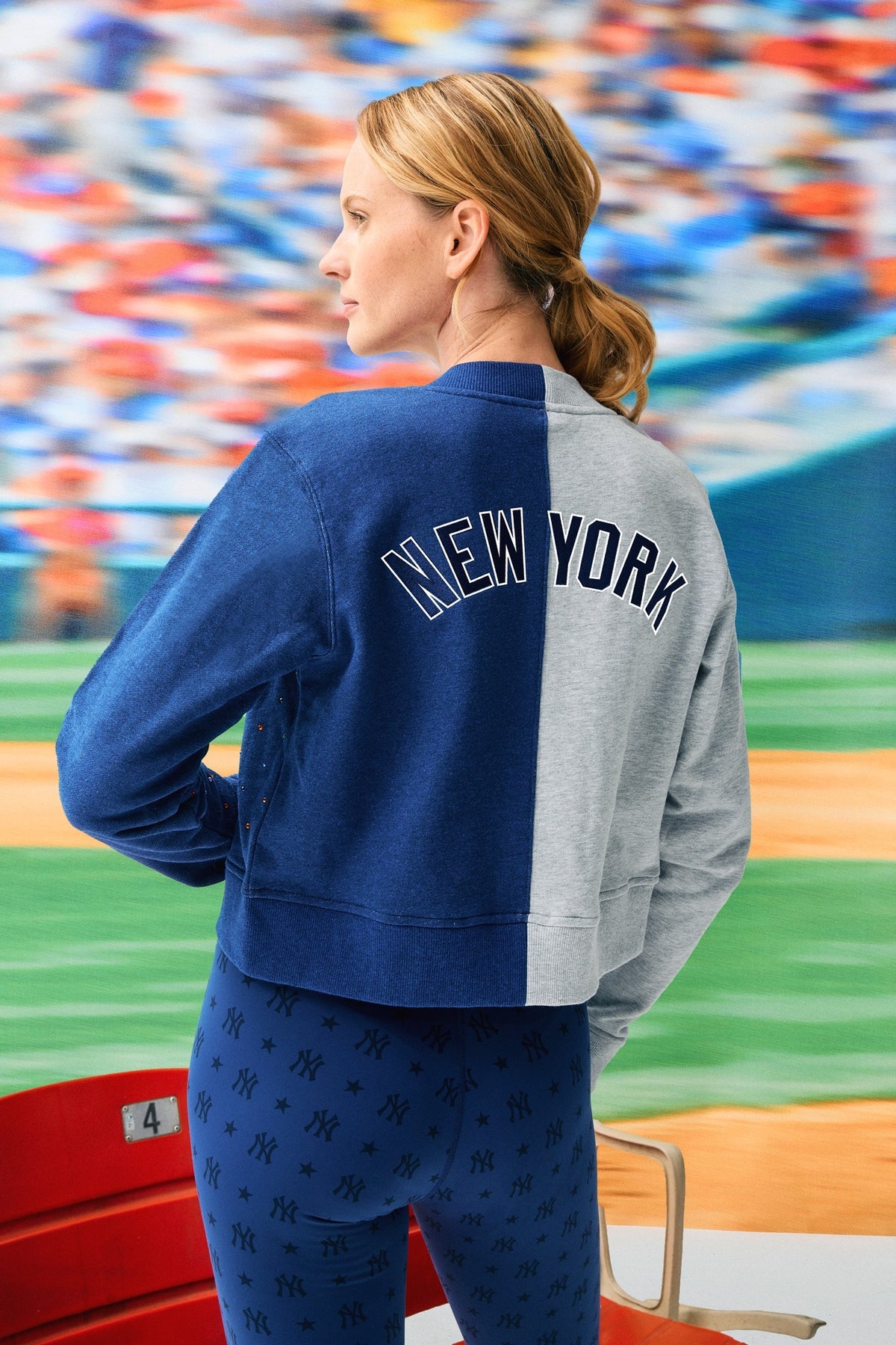 Colorblock Gem Yankees Colorblock Gems Crop Chili Cardigan – Terez.com