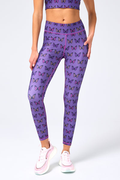 Halftone Butterfly Hi Shine Leggings Terez