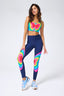 DuoKnit Sports Bra in Navy Psychedelic Butterfly