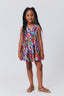 Girls Hi-Shine Skater Dress in Granny Squares