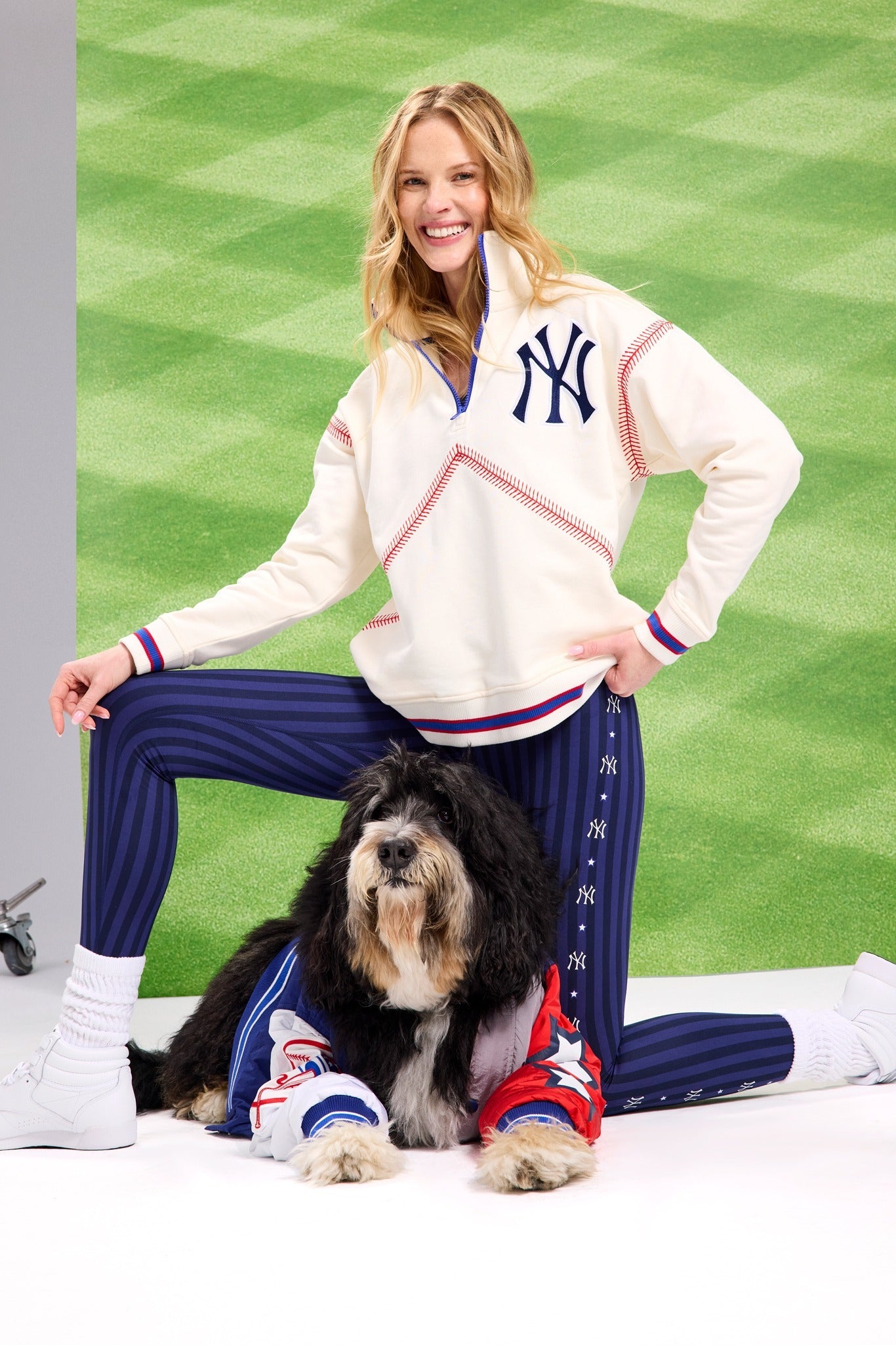 Yankees Quarter Zip with Baseball Stitch – Terez.com