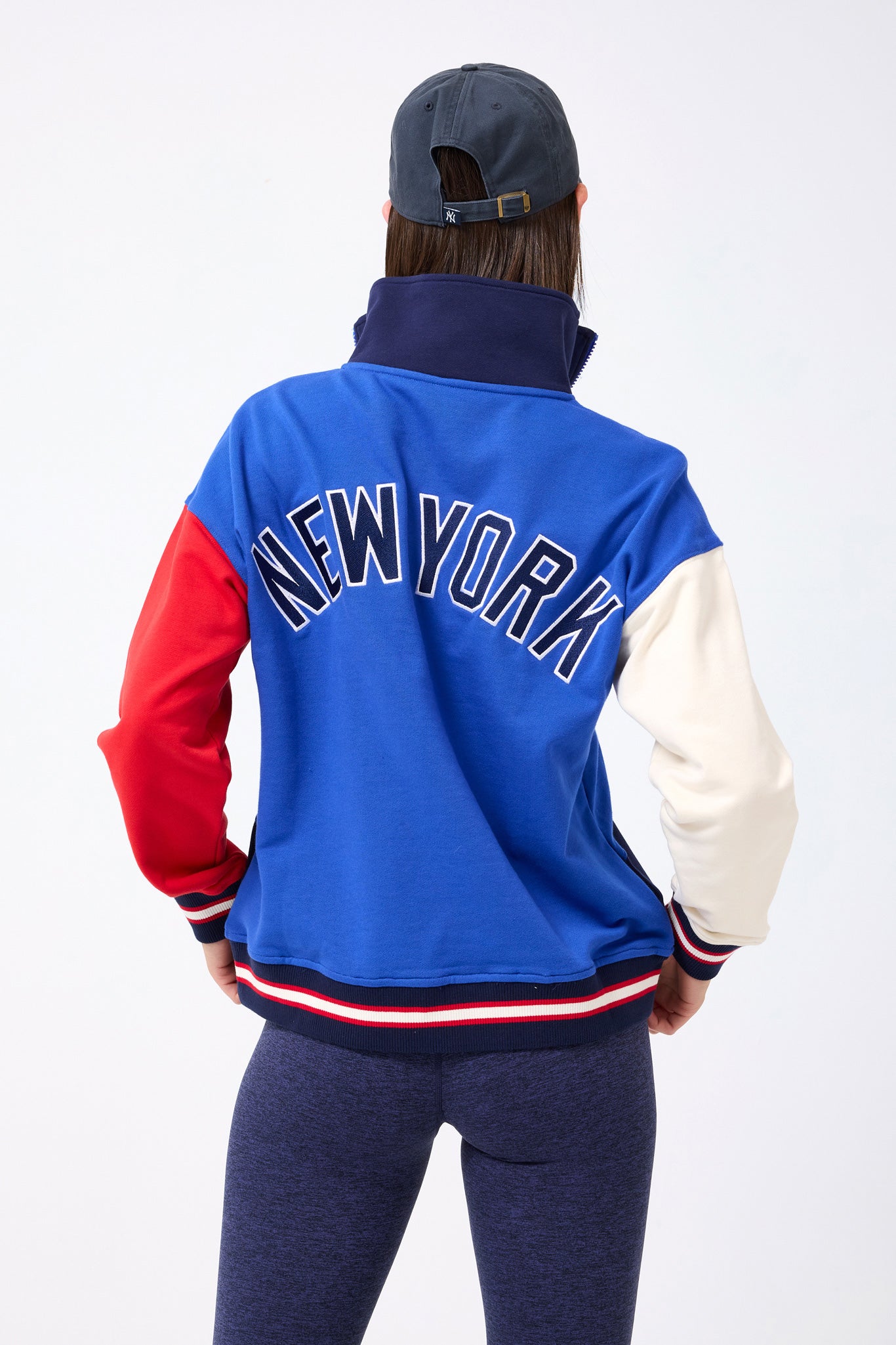 Yankees Colorblock Quarter Zip Sweatshirt in Team Colors – Terez.com