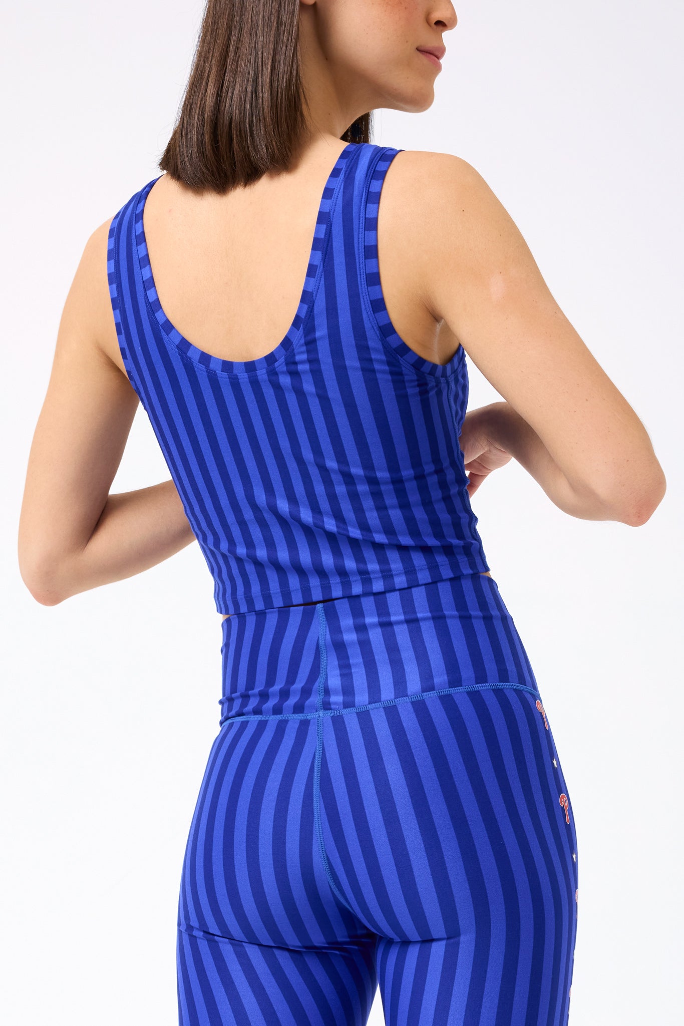 Phillies TLC Crop Top in Electric Blue Chalk Stripe – Terez.com