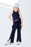 Girls Rib Tank in Navy