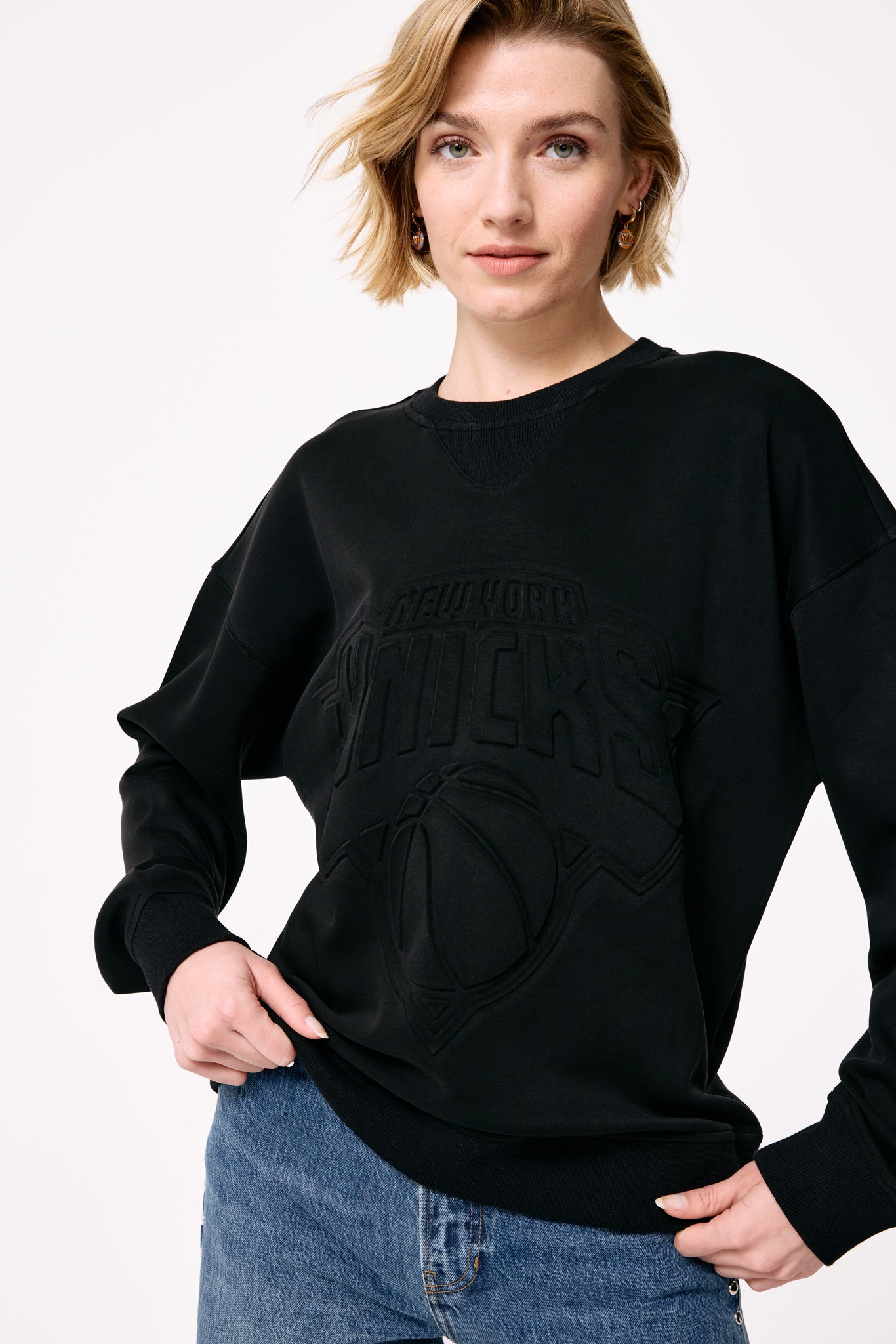 Knicks Crew with Black Embossing – Terez.com